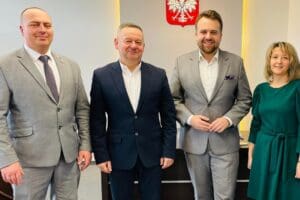 od lewej: Mariusz Zaborski, Tomasz Andrzejewski, Marek Materek i Monika Nowak