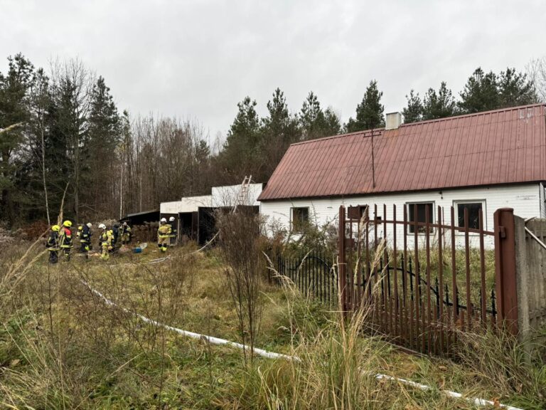 Pożar budynków gospodarczych