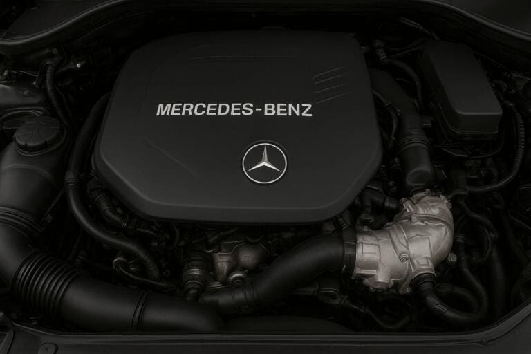 ilnik Mercedes-Benz z otwartą maską