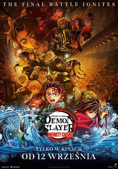 Plakat filmu Demon Slayer: Kimetsu no Yaiba Infinity Castle w Helios Anime