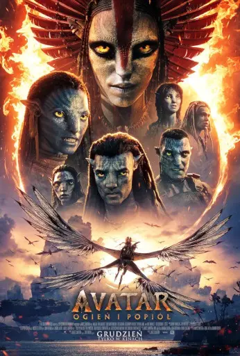 Plakat filmu Avatar: Ogień i popiół