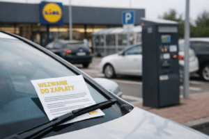 Wezwanie do zapłaty za parkowanie na parkingu pod marketem