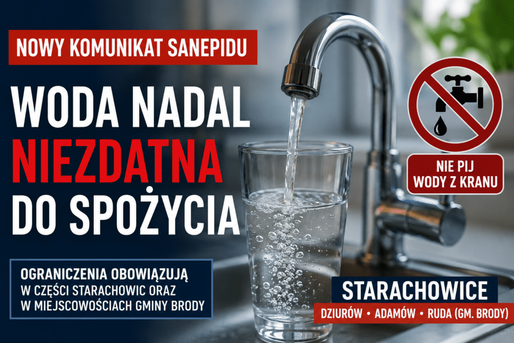 Skażenie wody w Starachowicach. Sanepid utrzymał zakaz spożywania wody w części miasta