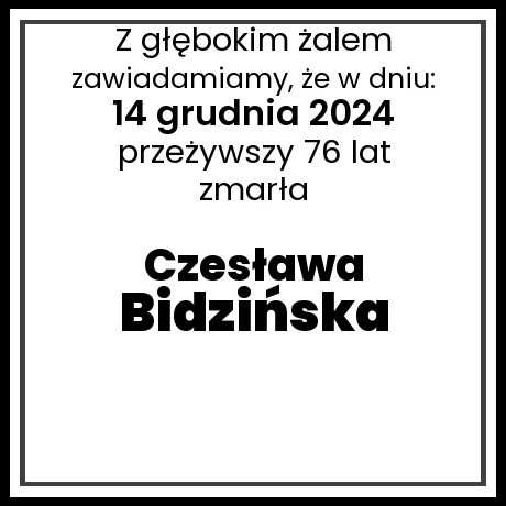 Czesława Bidzińska
