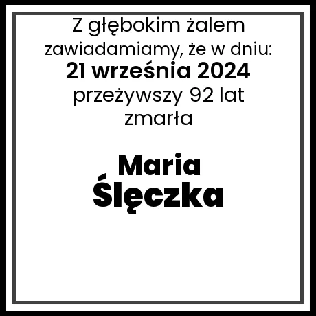 Maria Ślęczka