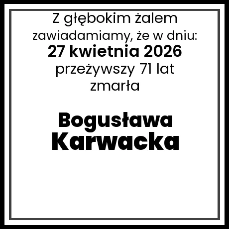 Bogusława Karwacka