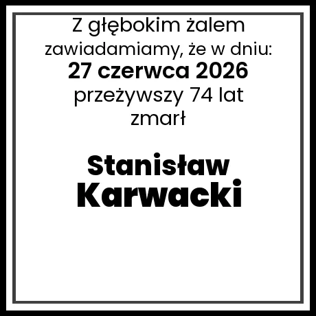 Stanisław Karwacki