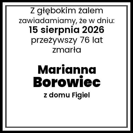 Marianna Borowiec z domu Figiel