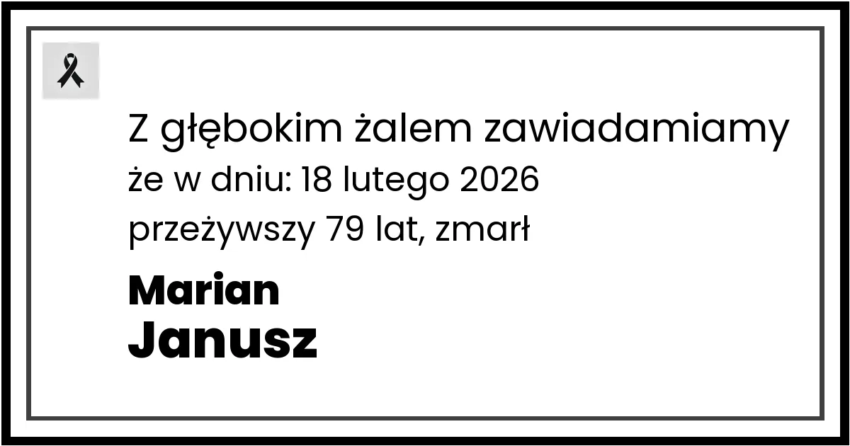 Nekrolog — Marian Janusz