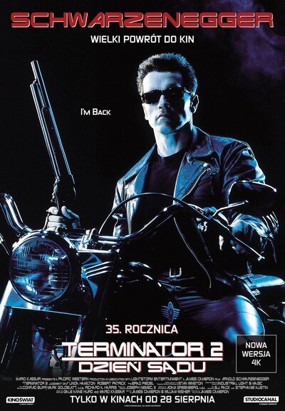 Plakat filmu Terminator 2: Dzień sądu 35. rocznica w Helios RePlay