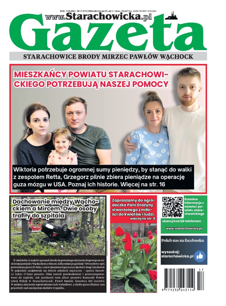 Okładka wydania: Gazeta Starachowicka nr 17 (1711) — 5 maja–11 maja 2025