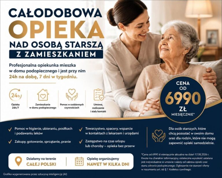 Opieka domowa seniora - całodobowa obecność opiekunki - od 6990 zł miesięcznie — Zdjęcie 3 z 3