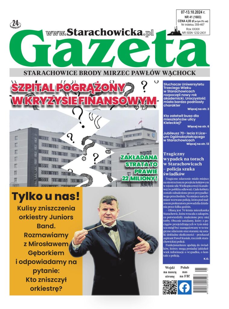 Okładka wydania: Gazeta Starachowicka, nr 41 (1683) — 7.10.2024