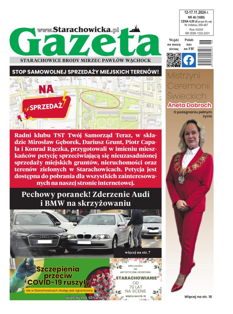 Okładka wydania: Gazeta Starachowicka, nr 46 (1688) — 12.11.2024