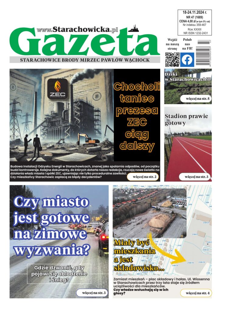 Okładka wydania: Gazeta Starachowicka, nr 47 (1689) — 18.11.2024