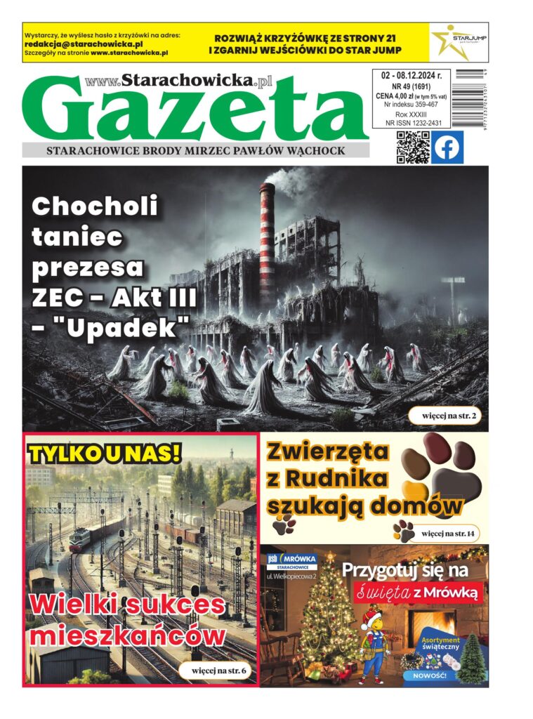 Okładka wydania: Gazeta Starachowicka, nr 49 (1691) — 2.12.2024