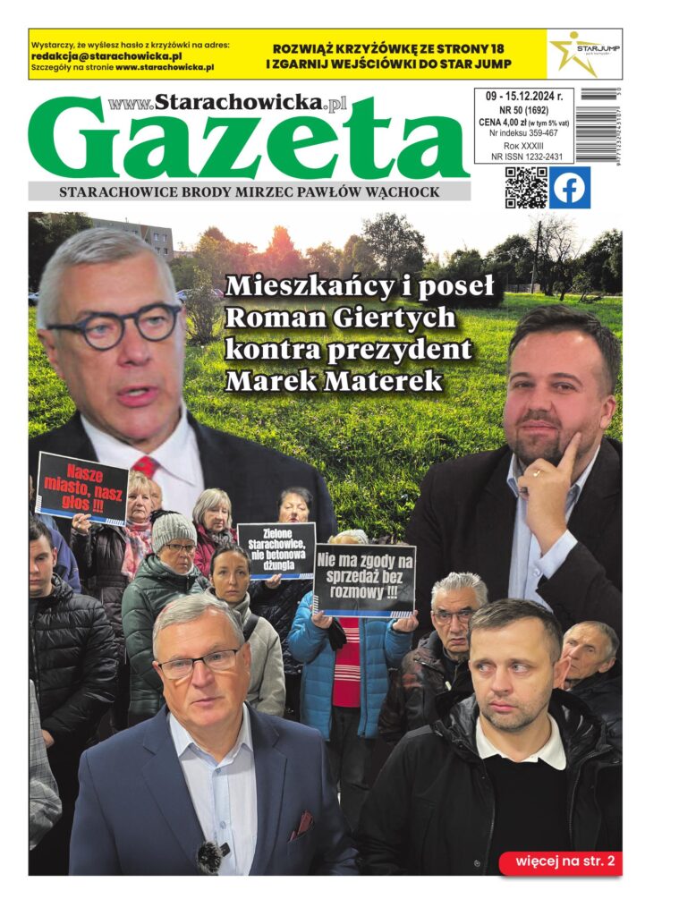 Okładka wydania: Gazeta Starachowicka, nr 50 (1692) — 9.12.2024