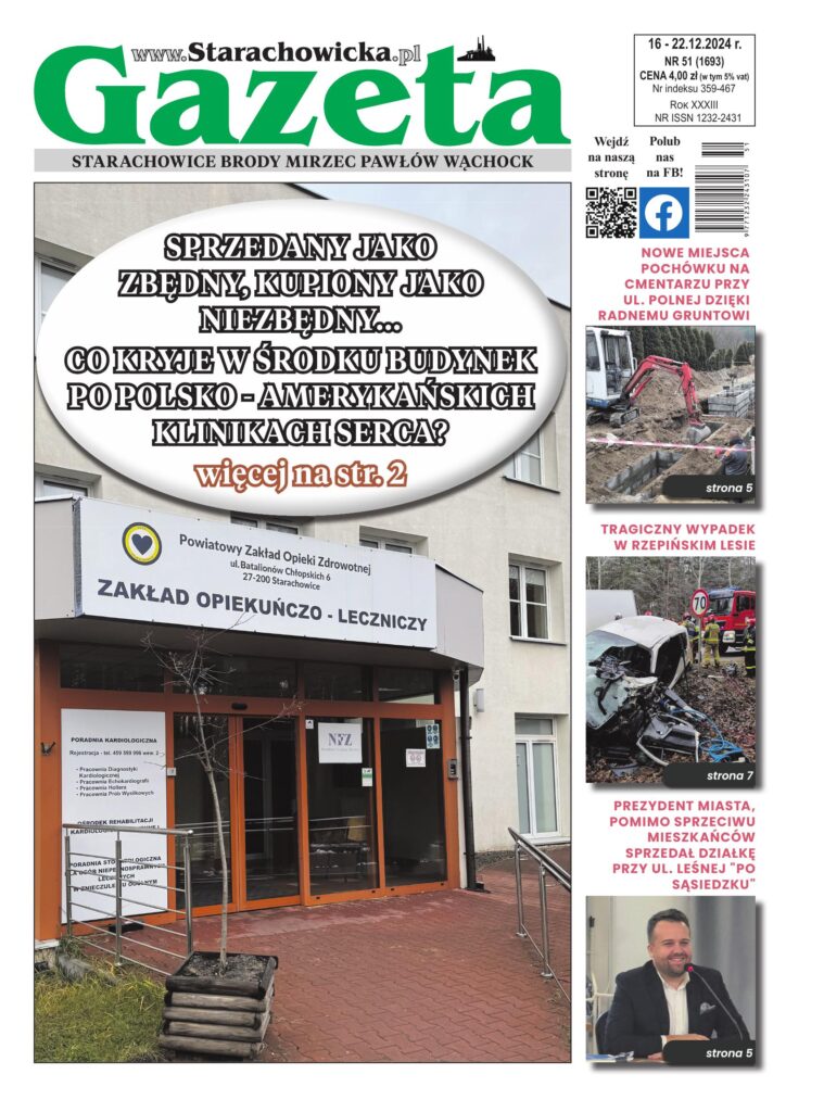 Okładka wydania: Gazeta Starachowicka, nr 51 (1693) — 16.12.2024
