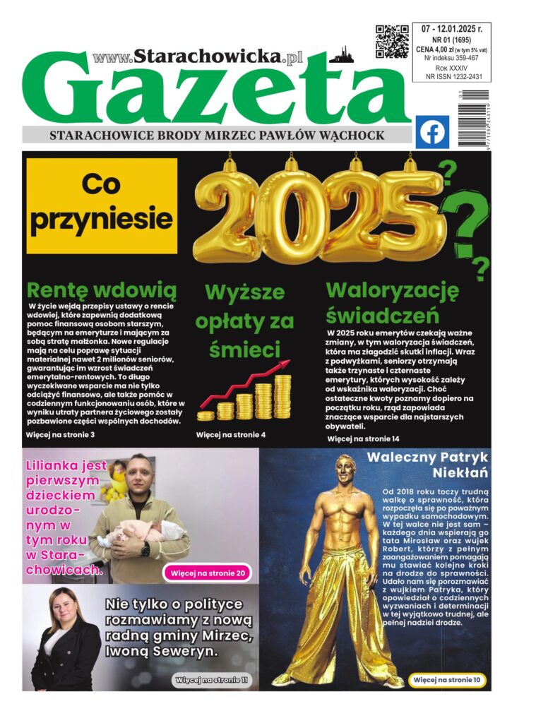 Okładka wydania: Gazeta Starachowicka, nr 1 (1695) — 7.01.2025
