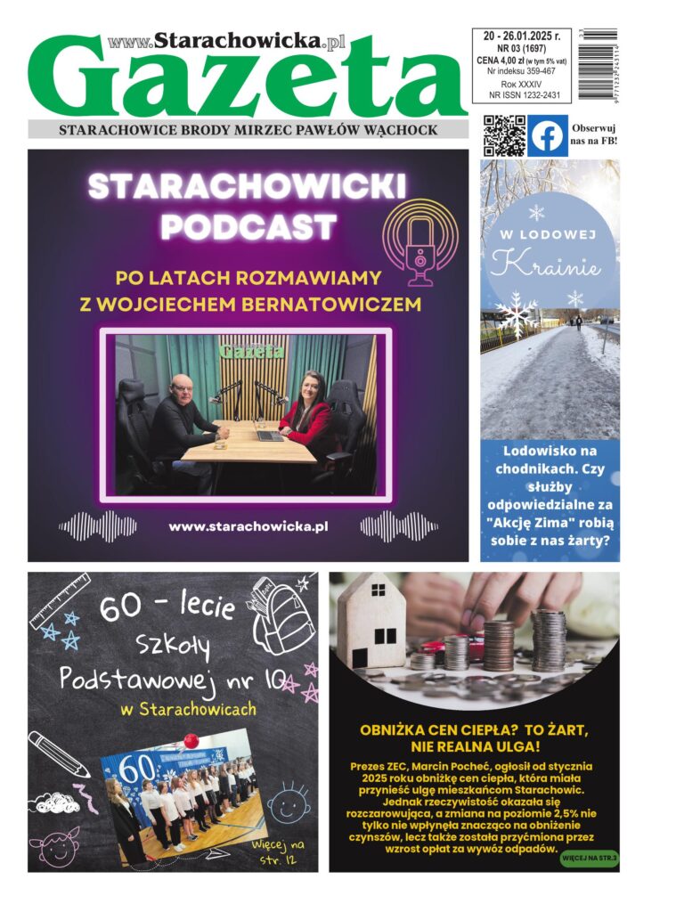 Okładka wydania: Gazeta Starachowicka, nr 3 (1697) — 20.01.2025