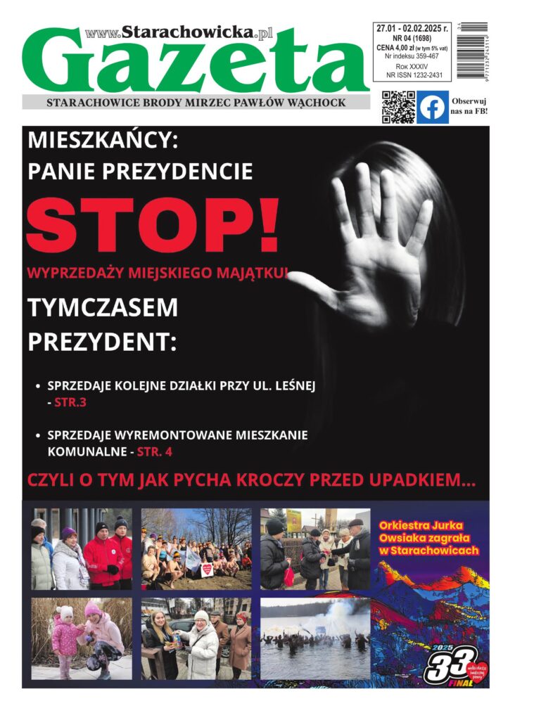 Okładka wydania: Gazeta Starachowicka, nr 4 (1698) — 27.01.2025