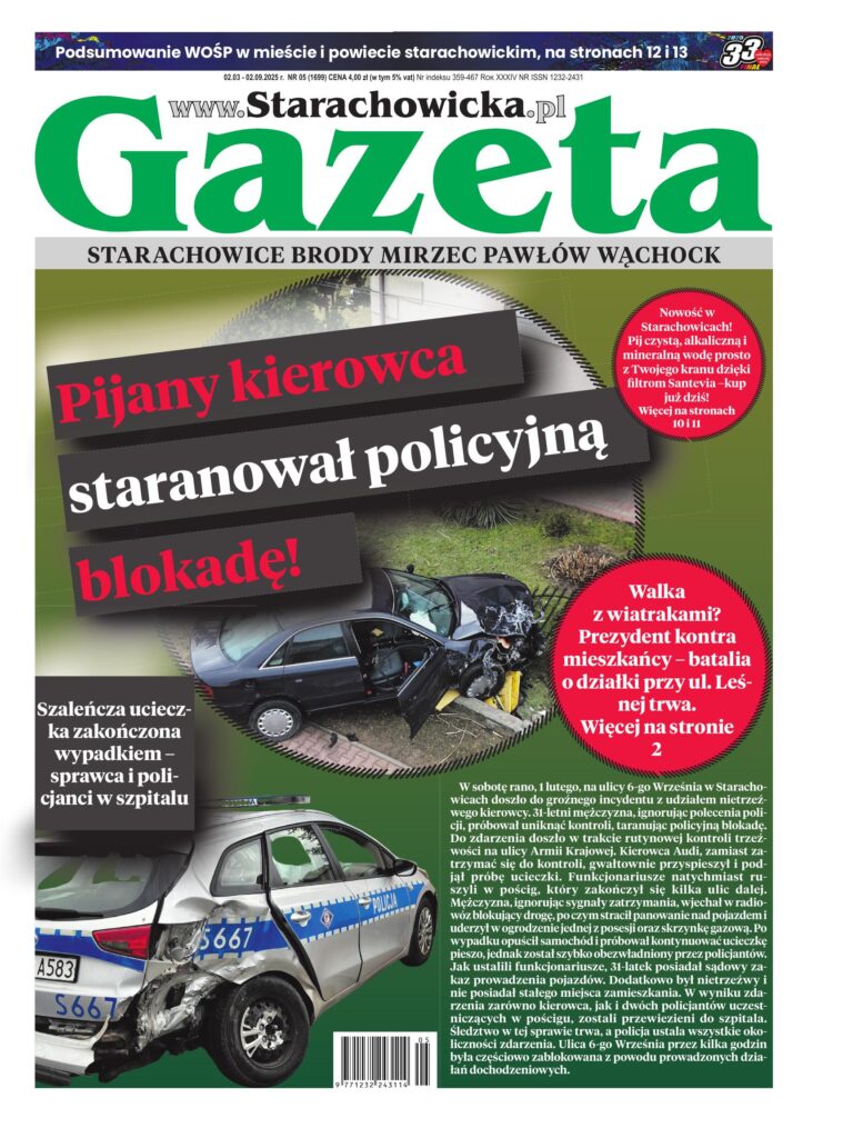 Okładka wydania: Gazeta Starachowicka, nr 5 (1699) — 3.02.2025