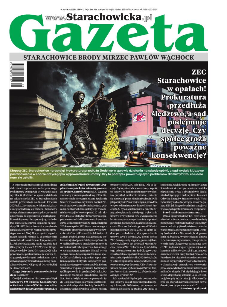 Okładka wydania: Gazeta Starachowicka, nr 6 (1700) — 10.02.2025