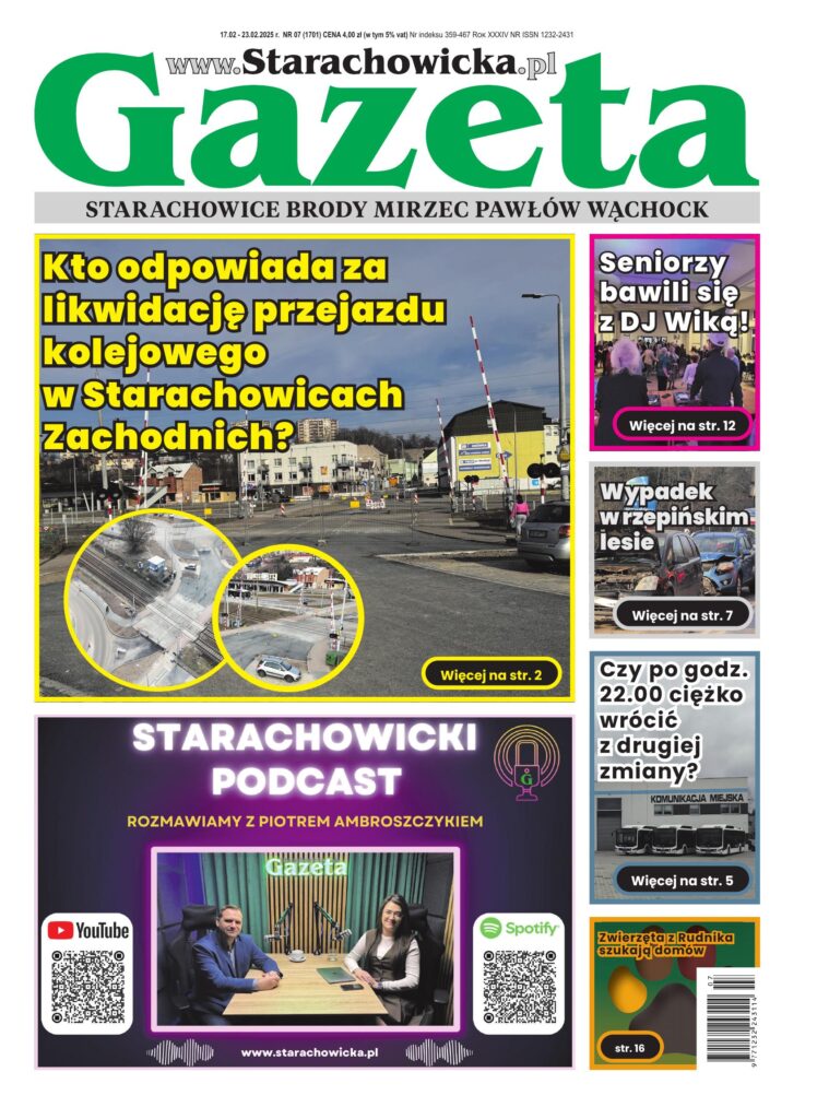 Okładka wydania: Gazeta Starachowicka, nr 7 (1701) — 17.02.2025