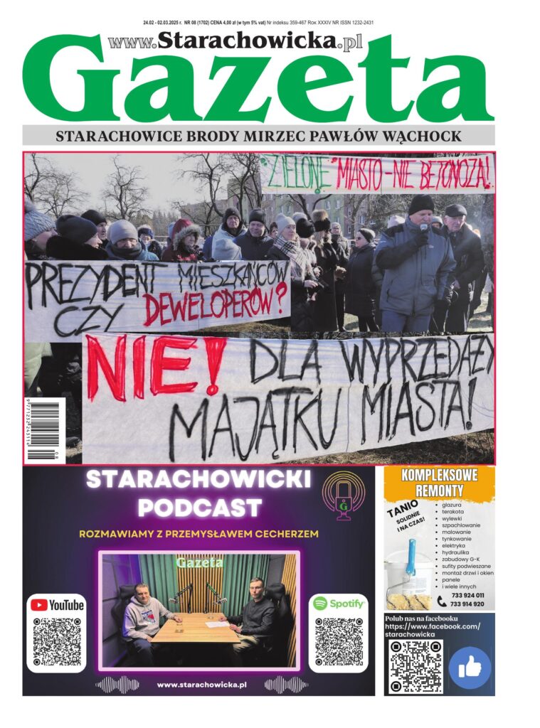 Okładka wydania: Gazeta Starachowicka, nr 8 (1702) — 24.02.2025