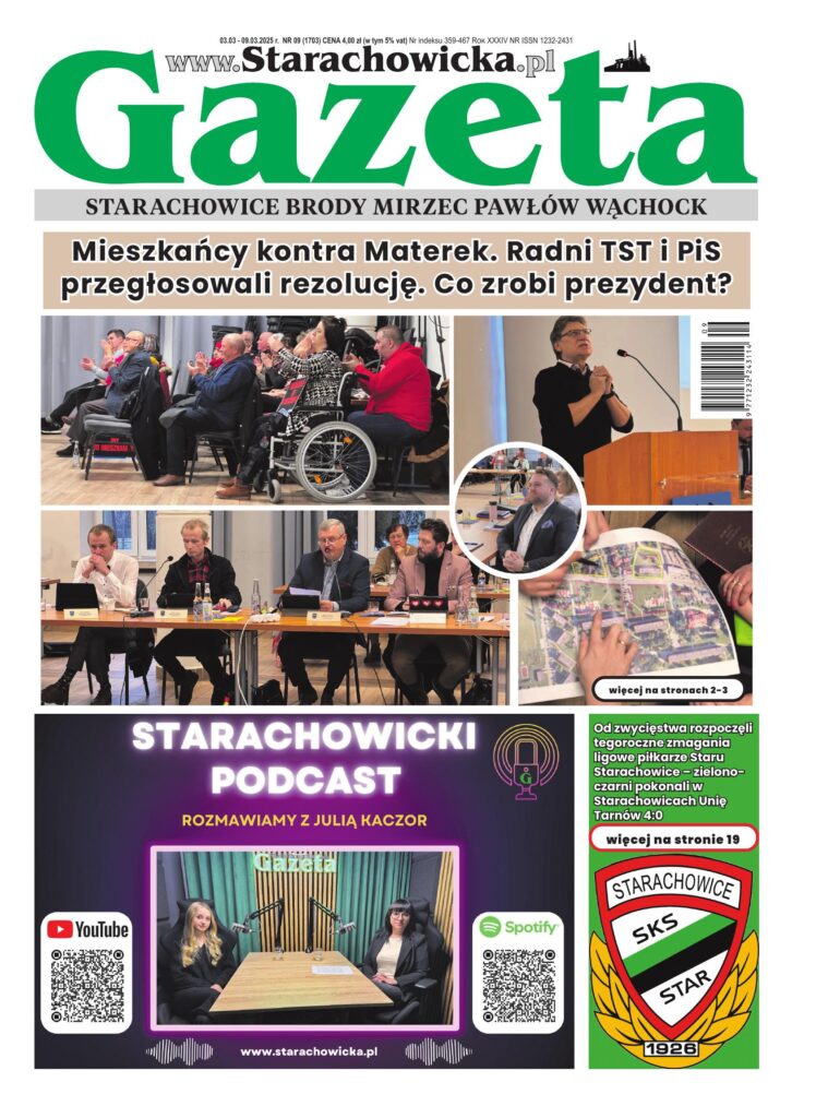 Okładka wydania: Gazeta Starachowicka, nr 9 (1703) — 3.03.2025