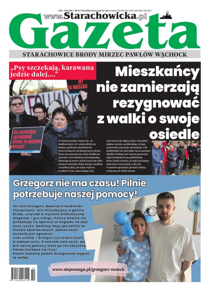 Okładka wydania: Gazeta Starachowicka, nr 10 (1704) — 10.03.2025