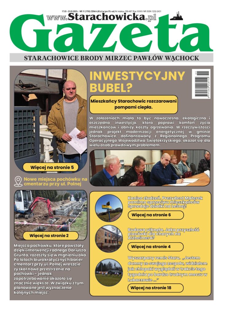 Okładka wydania: Gazeta Starachowicka, nr 11 (1705) — 17.03.2025