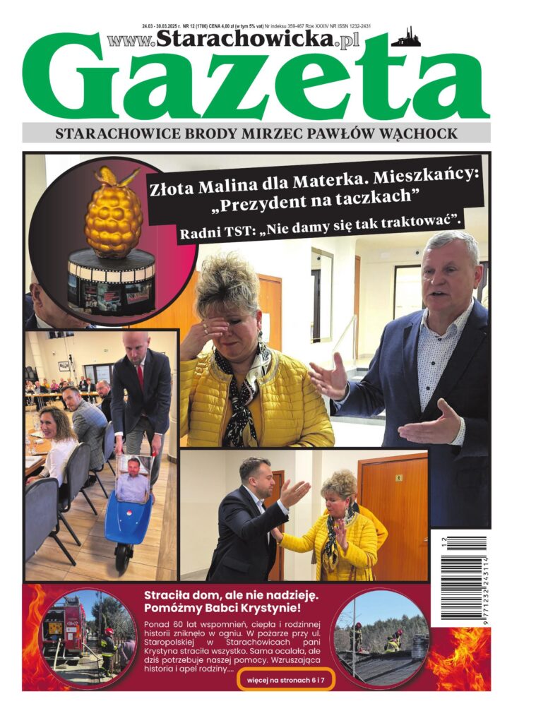 Okładka wydania: Gazeta Starachowicka, nr 12 (1706) — 24.03.2025