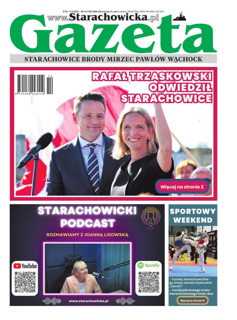 Okładka wydania: Gazeta Starachowicka, nr 14 (1708) — 7.04.2025