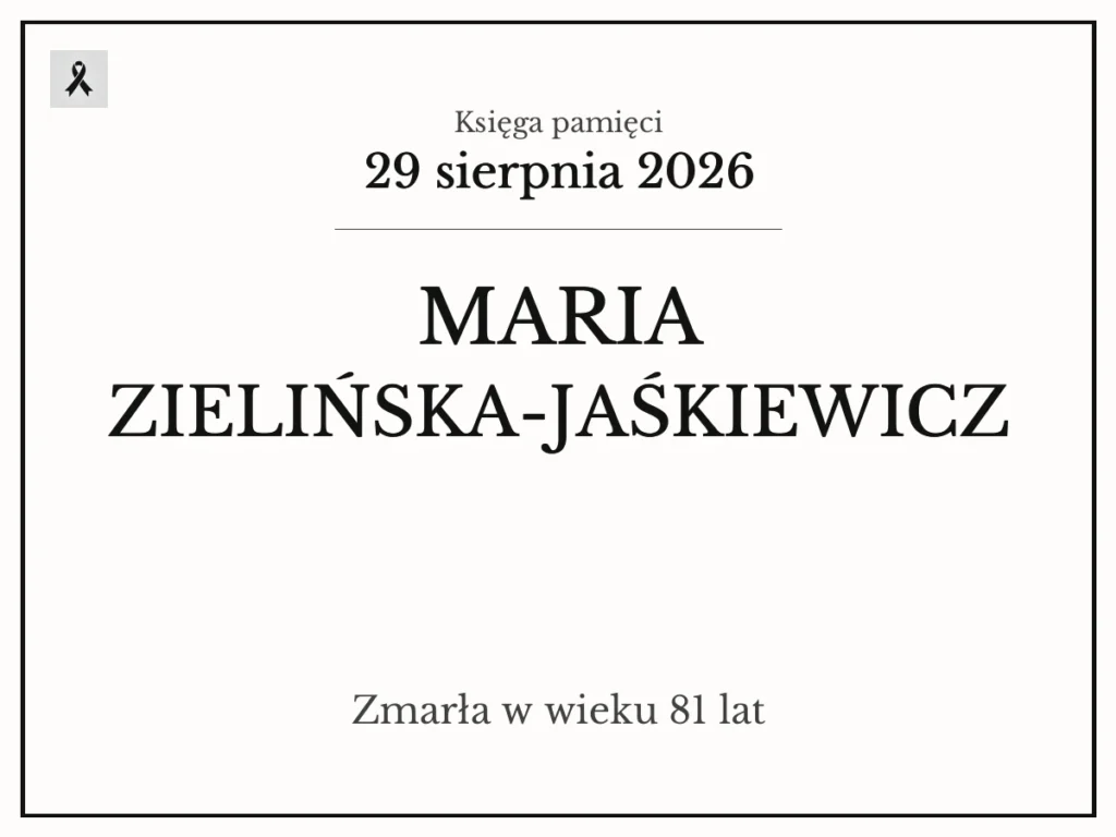 Maria Zielińska-Jaśkiewicz z domu Szczechura