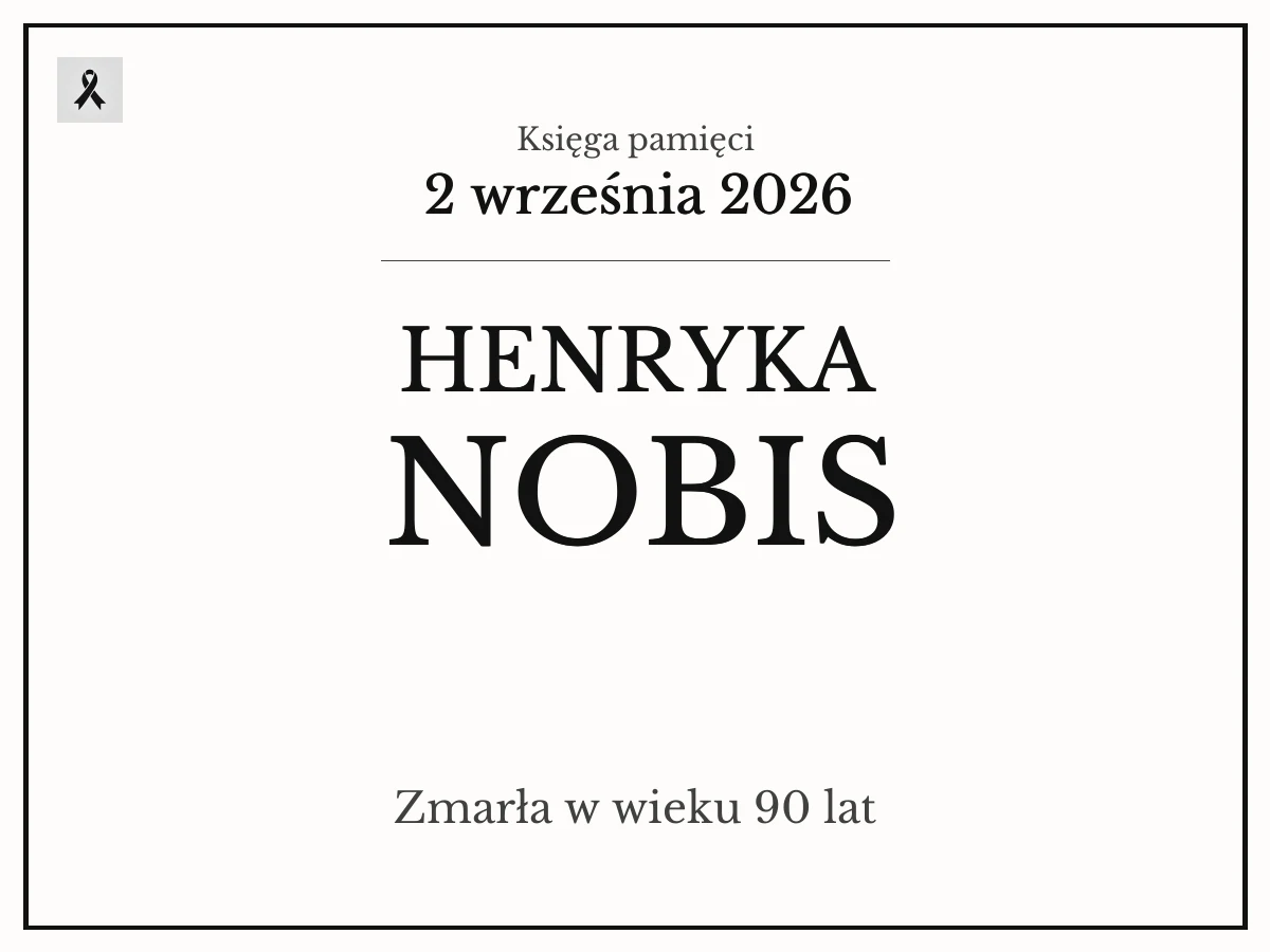 Henryka Nobis z domu Sępioł