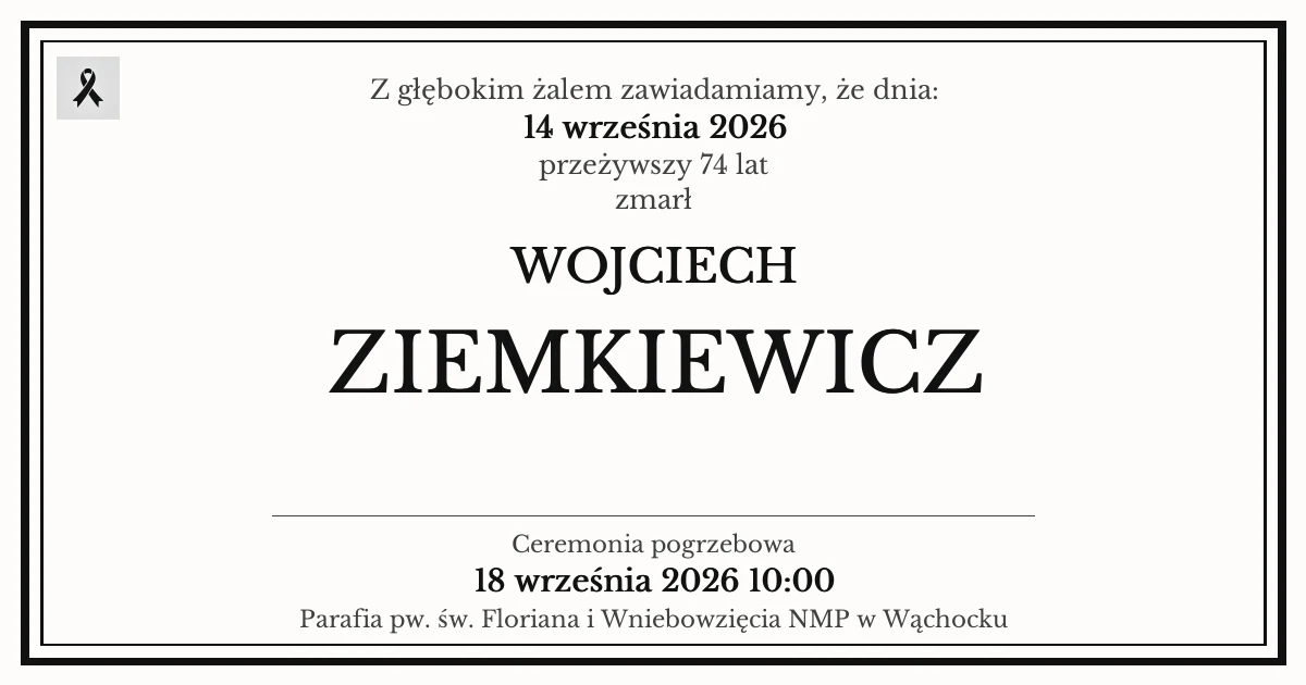 Nekrolog — Wojciech Ziemkiewicz