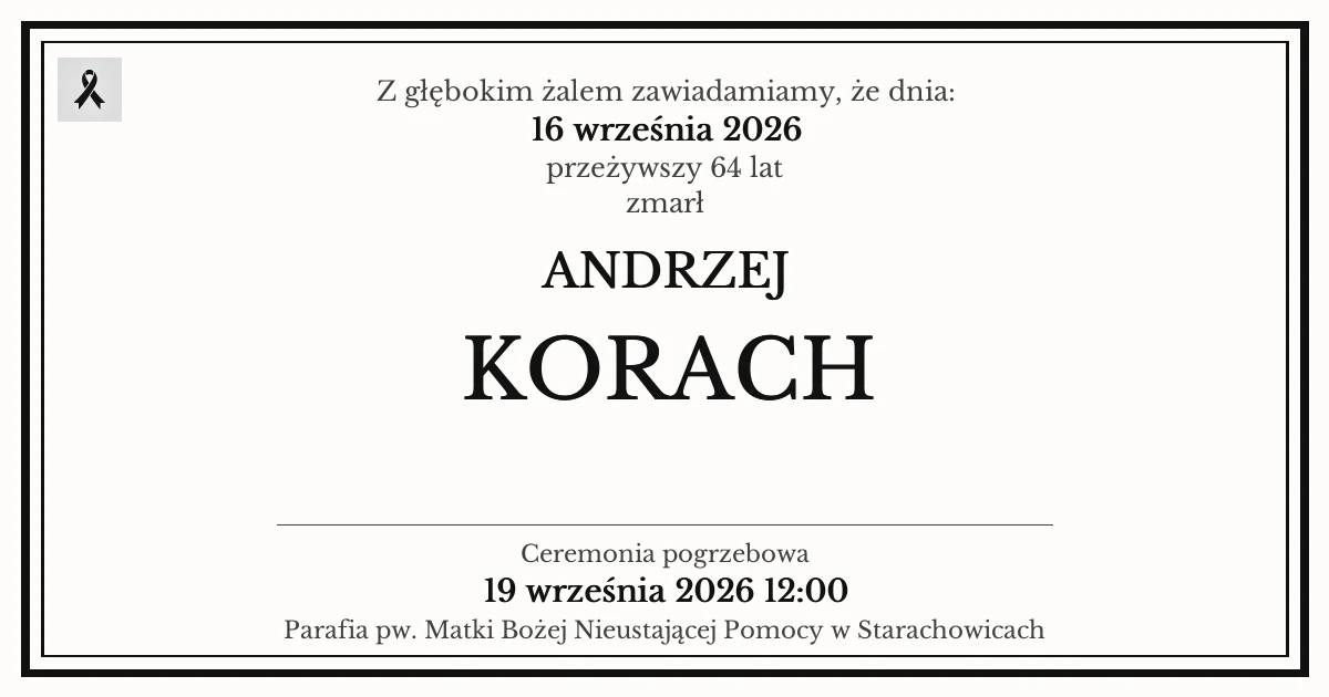 Nekrolog — Andrzej Korach