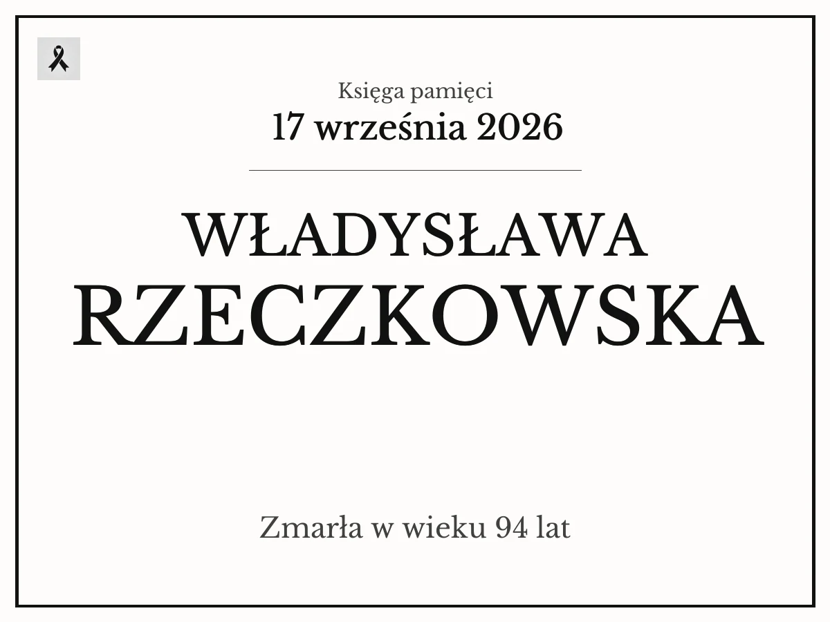 Władysława Rzeczkowska z domu Nowak