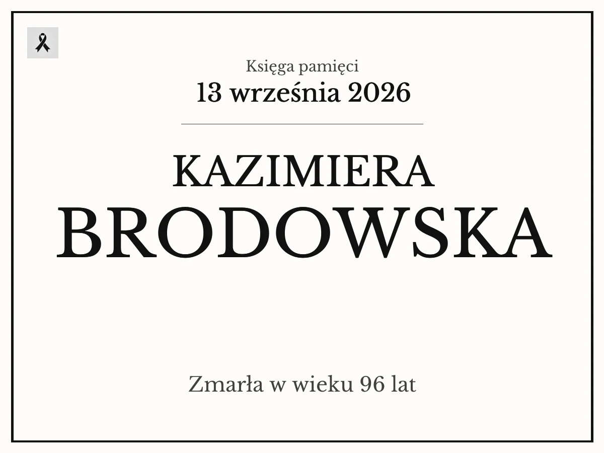 Kazimiera Brodowska z domu Olesińska