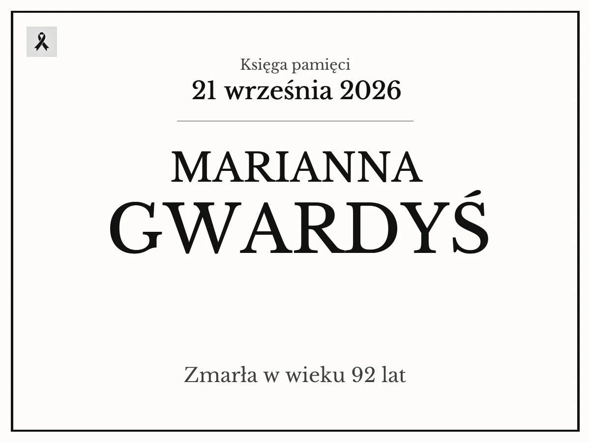 Marianna Gwardyś z domu Maciejska