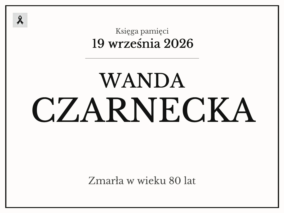 WANDA CZARNECKA z domu MAJCHER