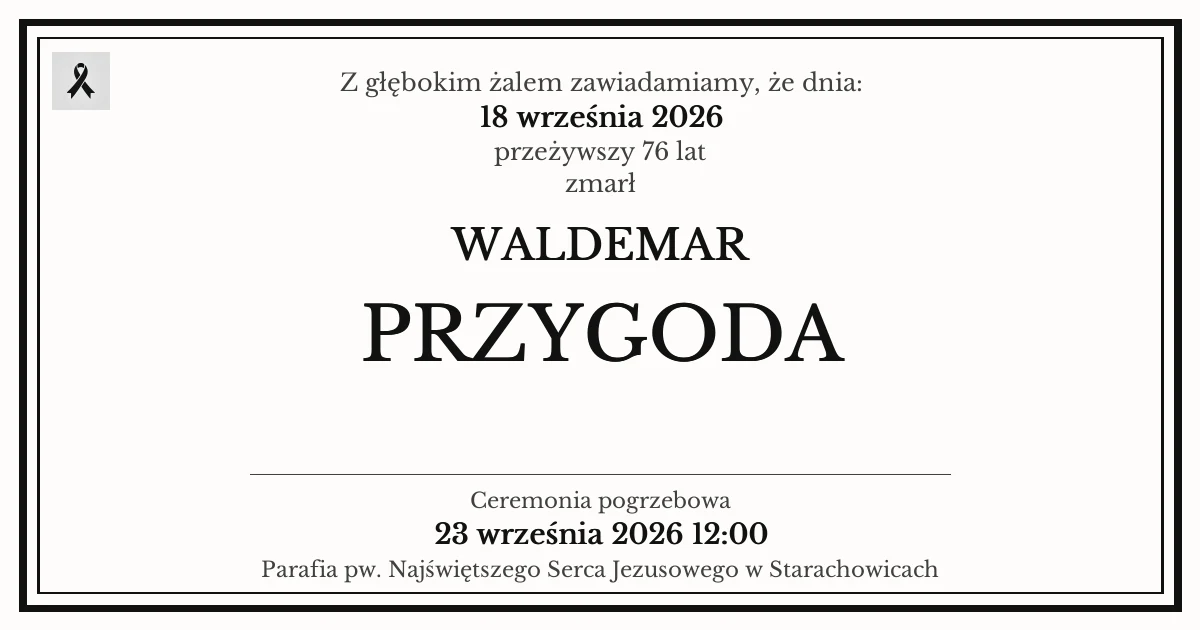 Nekrolog — Waldemar Przygoda