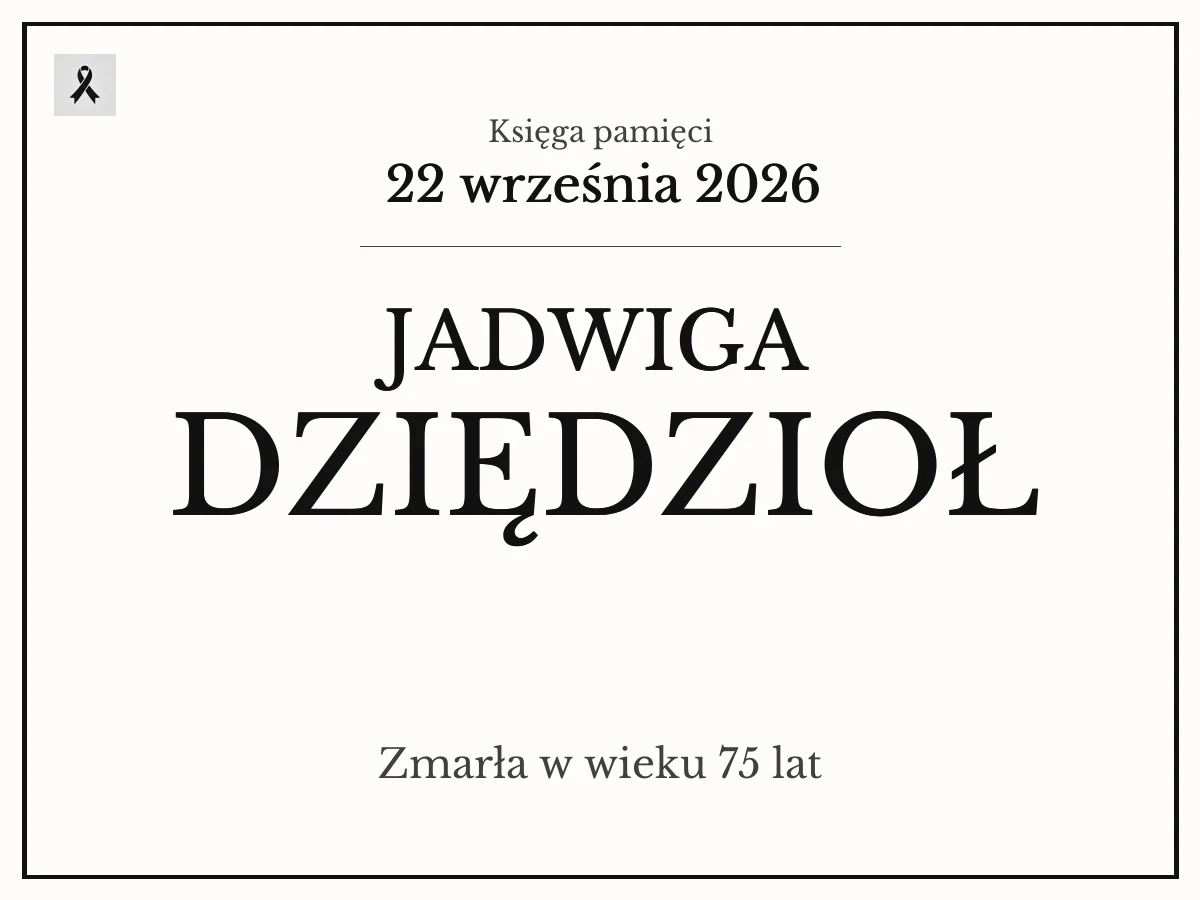 JADWIGA DZIĘDZIOŁ z domu PLUSA