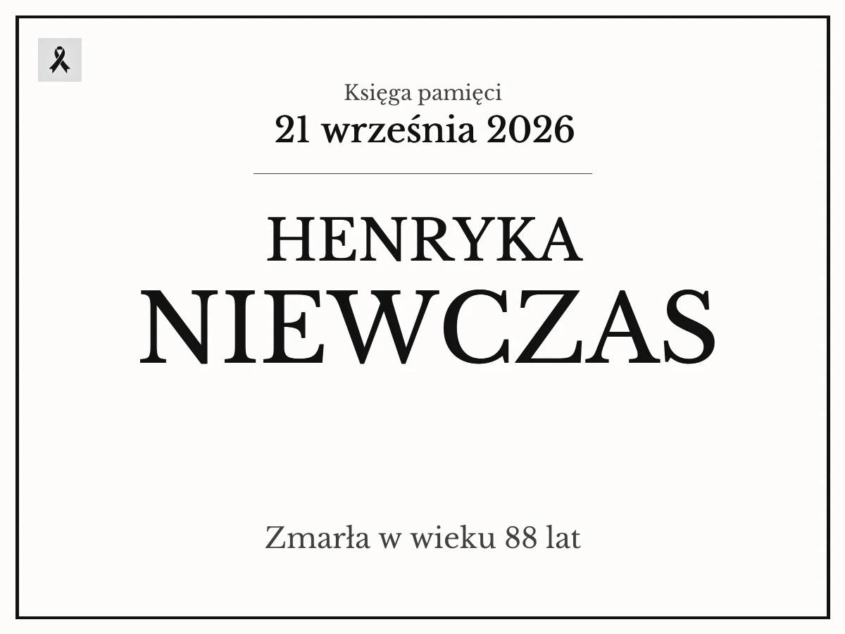 HENRYKA NIEWCZAS z domu OCIOS