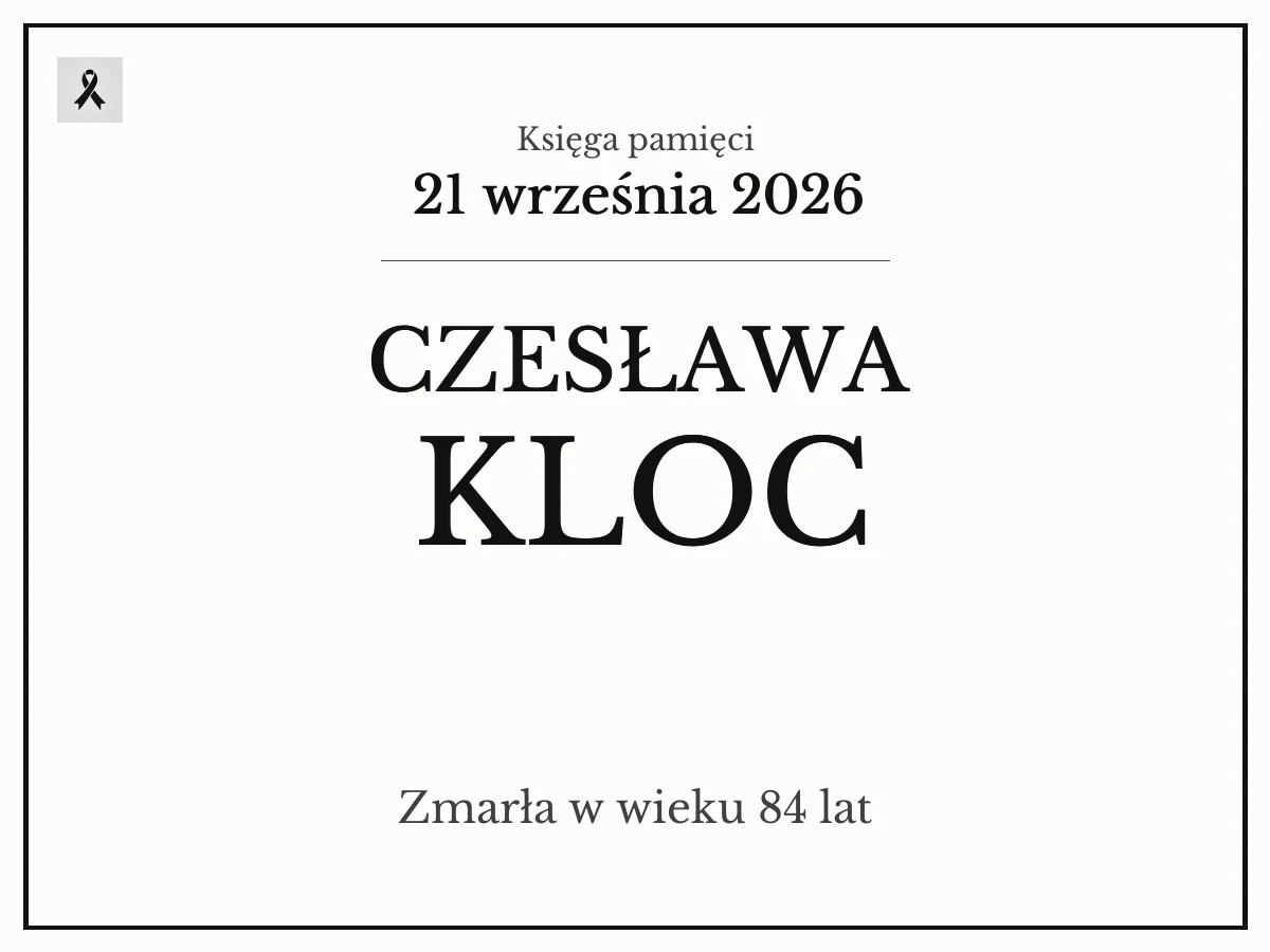 Czesława Kloc z domu Loranta