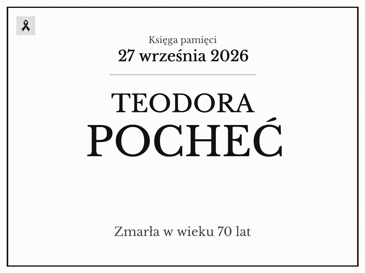 Teodora Pocheć z domu Stawiarska
