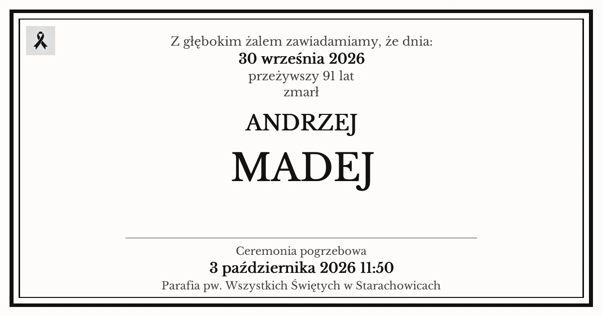 Nekrolog — Andrzej Madej