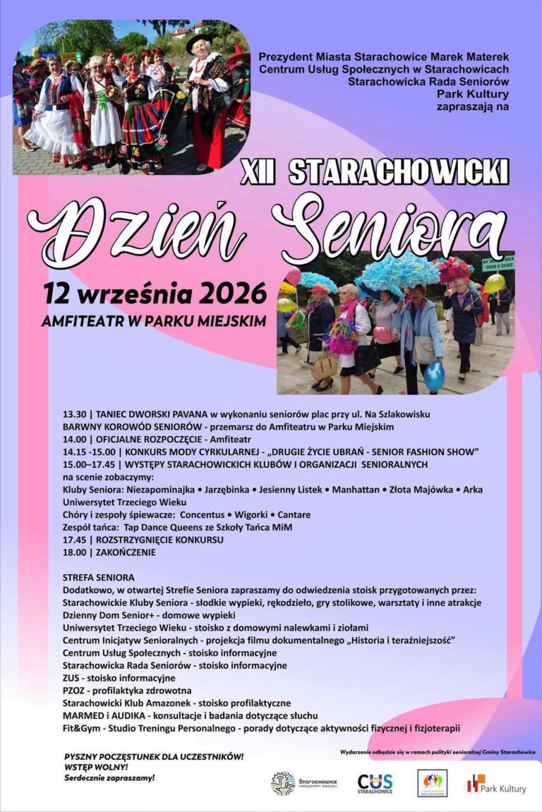 XII Starachowicki Dzień Seniora 12 września w Parku Miejskim