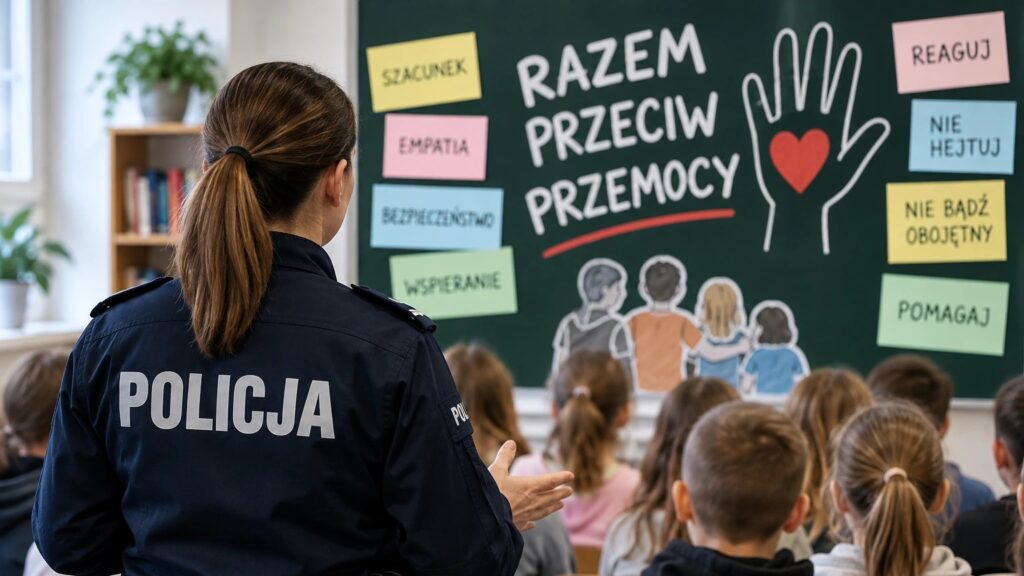 Policjanci rozmawiali z uczniami o przemocy rówieśniczej